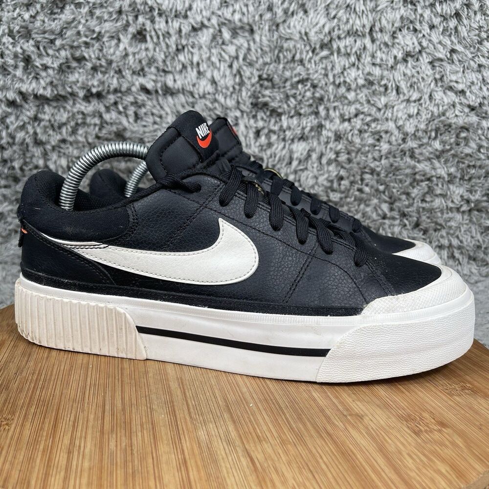 Nike Women's Black and White Platform Tennis Sneakers